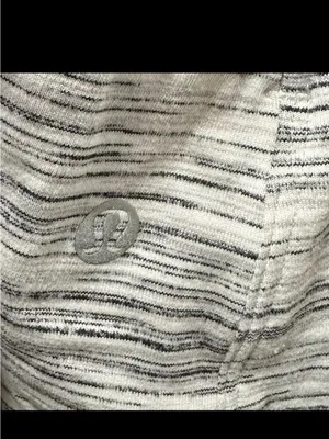 Lululemon Striped Gray Long Sleeve Athletic Top thumbnail 3