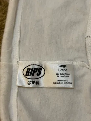 RIPS Women’s White Drawstring Bikini Bottom Size L Made in USA thumbnail 5