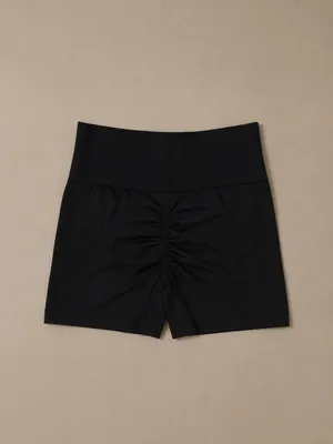 Seamless Scrunch Butt High Waisted Athletic Shorts Black thumbnail 3