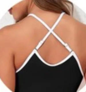 Almaga Women's Scoop Neck Tennis Dress Sleeveless Mini Athletic Dresses with Shorts Pockets Activewear Black Medium thumbnail 5