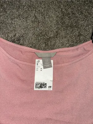 H&M Blush Pink Short Sleeve Scoop Neck Top NWT thumbnail 3