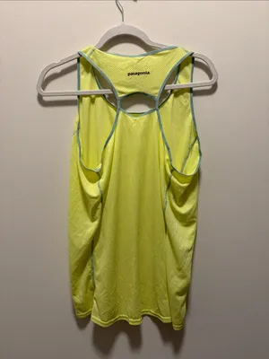 Patagonia Neon Yellow Racerback Active Tank XL thumbnail 4
