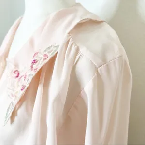 Vintage Etienne NWT Dead stock Pink Floral Embellished Top S thumbnail 4
