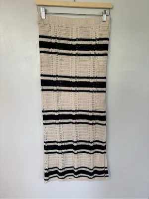 Freshman 1966 2 piece black/white crochet skirt set thumbnail 2