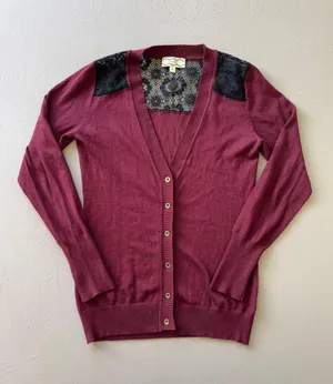 Lace Shoulder Cardigan thumbnail 1