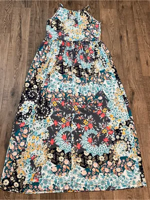 Annabelle‎ Women’s Maxi Dress Sz Small Babydoll Floral Textured $5 thumbnail 5