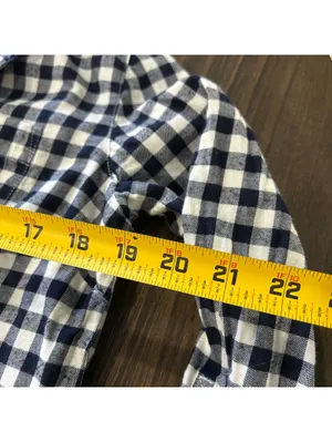 Tommy Hilfiger Gingham Plaid Cotton Flannel Button Down Shirt S Cottage Western thumbnail 7