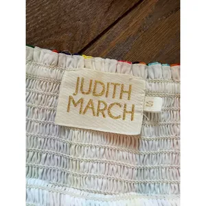 Judith March Smocked Waist Shorts Womens Multi-Color Abstract Small thumbnail 2