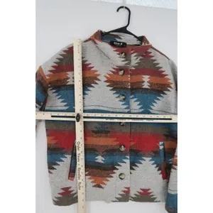 Blue B Collection Southwestern Tribal Button Up Jacket Multi Color‎ Women Medium thumbnail 5