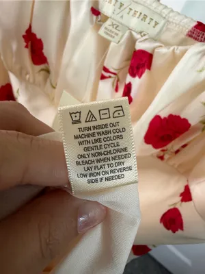 Thirty/Thirty Floral Satin Maxi Dress Ivory Red Size XL NWT thumbnail 11