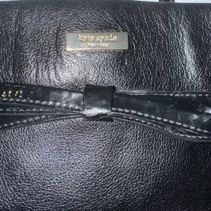 Kate Spade Black Patent Leather Bow‎ Accent ToteC thumbnail 2