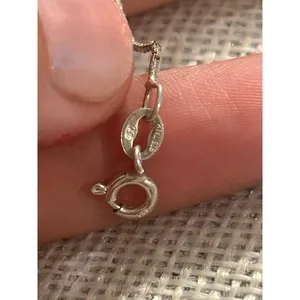 Lot a617 15.5 inch 925 sterling silver chain necklace thumbnail 4