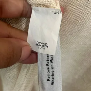 J. Crew 100% linen Cream Pull over Scoop Neck Knit Medium #800 thumbnail 5