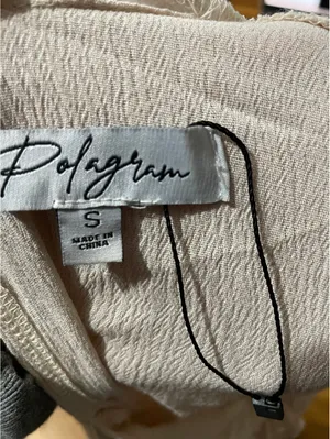 Polagram Cream Pintuck Lace Blouse Cottagecore Boho Ruffle S thumbnail 3
