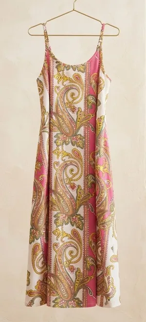 Handmade Bohemian Paisley Summer Dress | Women's Size 8 | With Pockets thumbnail 1
