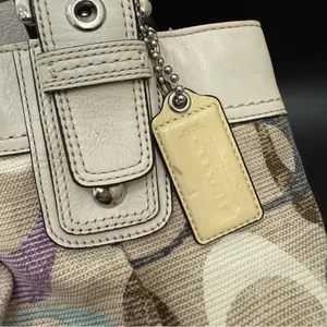 COACH 16591 Soho Linen Op Art Tote Multicolored Jacquard Canvas Shoulder Bag thumbnail 15