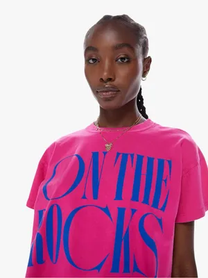 MOTHER Denim On the Rocks Grab Back Crop Tee Pink XS thumbnail 2
