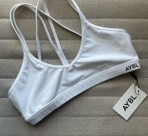 AYBL Women's White Sports Bra thumbnail 1