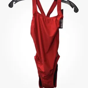 NEW! Speedo One Piece Women's Pro LT Swimsuit 8/34 Team Red. thumbnail 2