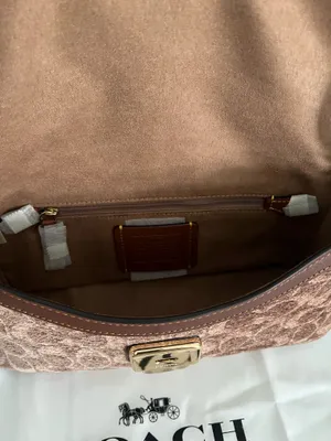 Coach Etta Small Flap Shoulder Bag In Signature Chenille With Matching Wallet thumbnail 6
