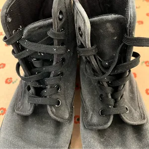 ✨ Dr.‎ Martens Doc Martens Women’s Black Gray Canvas Shoes 7 thumbnail 4