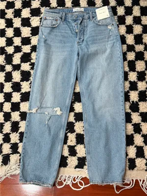 Abercrombie Curve Love 90s Ultra High Rise Straight Jeans thumbnail 2