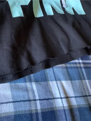 PINK Victoria's Secret Black Cropped Hoodie with Mint Logo thumbnail 6