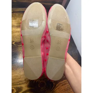 No Boundaries‎ Red Mesh Pilka Dot Flats Size 10 thumbnail 6