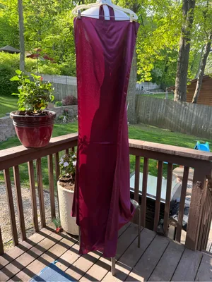 Aspeed Women's Formal Tube Dress Burgundy Satin XL X-Large thumbnail 7