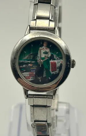 NASCAR Collectible Watch Silver-tone Women’s Watch Working New Battery thumbnail 1