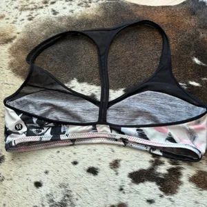 LULULEMON Water Salty Swim Bikini Top Grapefruit Mini Oki Gray‎ Size 4 thumbnail 3