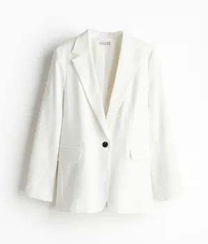 New H&M Linen Blend Blazer Jacket Size $57.99 thumbnail 1