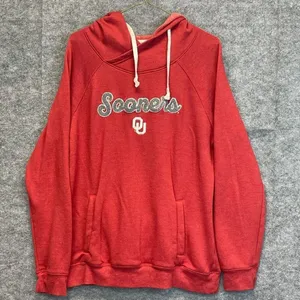 CAPTIVATING APPAREL OU Hoodie Sweatshirt Womens XL Red Pullover Oklahoma Sooners thumbnail 1