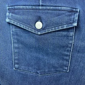 Gap 1969 Pleated Cuffed Jean Shorts Dark Blue Denim Stretch Low Rise Coastal 16R thumbnail 11