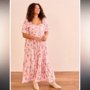 Arula Willow Pink Roses Maxi Dress NWT 1X thumbnail 3