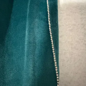 Victorias Secret On Point Green Velour Rhinestone Trim Joggers Small thumbnail 3