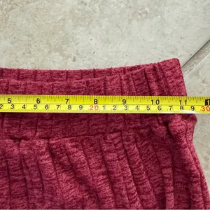Anthropologie Pauline Midi Sweater Skirt Red Rouge Ruffled Ribbed Size XS thumbnail 7