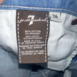 7 for All Mankind Aztec southwest blue luxe 26 skinny jeans thumbnail 3