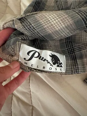 Purrr Melrose Plaid Cropped Tank Top thumbnail 2