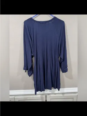 We The Free Free People Winter Sun Navy Tunic Dress thumbnail 6