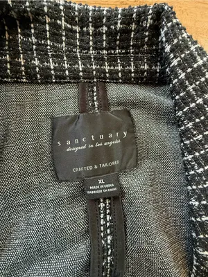 Sanctuary Black, White and Silver Tweed Blazer thumbnail 4
