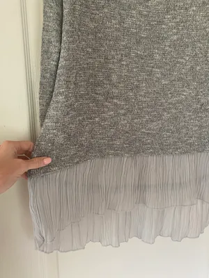 Abercrombie Grey Flowy Sweater thumbnail 3
