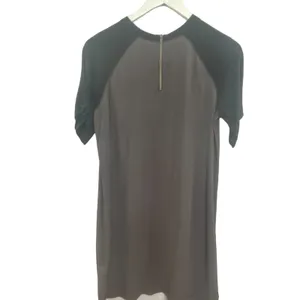 Madewell T-Shirt Mini Dress Short Sleeve Colorblock Gray‎ Black Women XS thumbnail 4