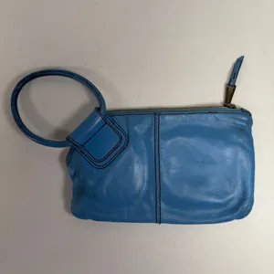 Hobo Sable Leather Wristlet Clutch Wallet Circle Handle Zip Wallet Boho Casual thumbnail 3