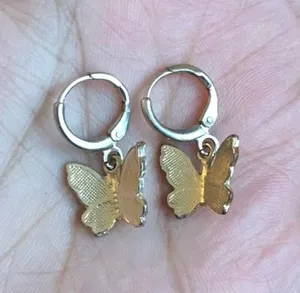Free People 14k Gold Butterfly Earrings thumbnail 5