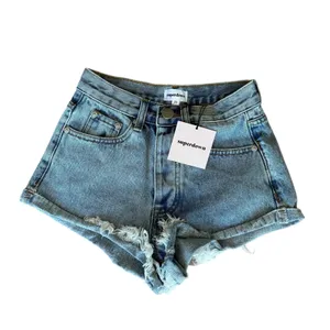 Superdown Cutoff Jean Shorts Size 23 Light Wash Faded Denim High Rise $68 NEW thumbnail 5