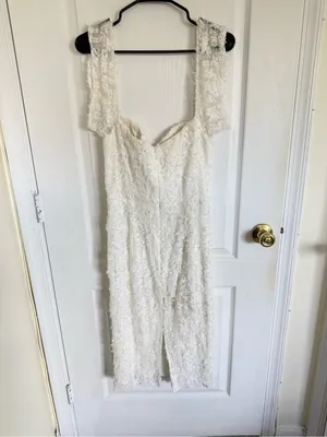 Dress the Population Nicole Floral Appliqué Bridal MIDI Dress thumbnail 7