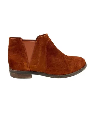 Clarks Demi Beat Rust Brown Suede Chelsea Ankle Boots Size 10 thumbnail 2