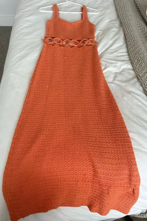 Orange maxi dress thumbnail 3