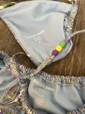 Multi Color Bikini Set Strappy thumbnail 3